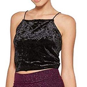 Wild Fable black velvet crop top!